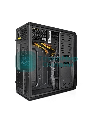 Компьютерный корпус Miditower ExeGate XP-329S-UNS400 (ATX, БП UNS400 с вент. 12см, 2*USB, аудио, черный)