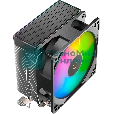 Кулер для процессора Ocypus Gamma A20 BK ARGB, 92mm FARGB FAN, Top FARGB Panel, 2 HEAT PIPES, 3-PIN, 1900 RPM, 21DBA, HYDRO BEARING, LGA115X/1200/1700/18XX, AM4/AM5