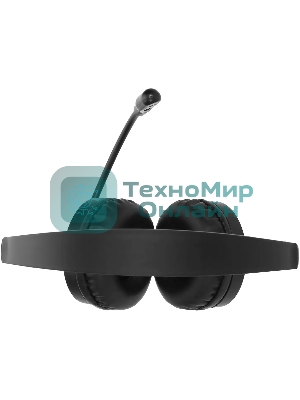 Гарнитура проводная с микрофоном Оклик HS-M500 черный 1.8м накладные оголовье (1900379)