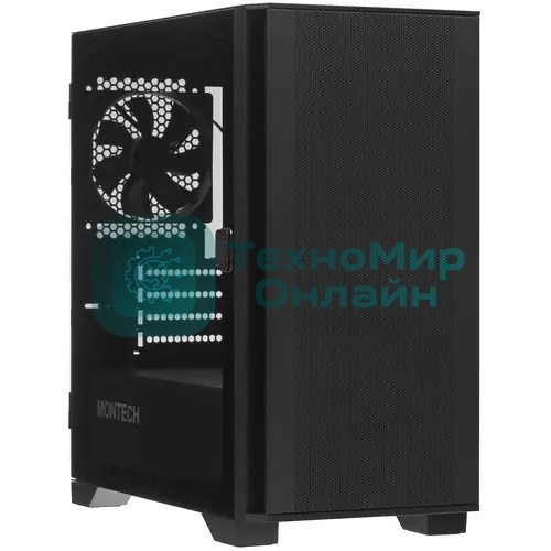 Компьютерный корпус Montech AIR 100 LITE черный без БП mATX 2x120мм 1xUSB2.0 2xUSB3.0 audio bott PSU