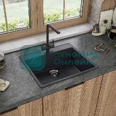 Кухонная мойка Maunfeld Perla 580 MFQS-580DGR темно-серый