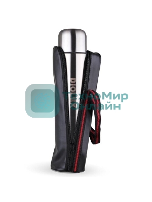 Термос Diolex DX-1000-B 1000 мл, с узкимгорлом, в чехле, нержавеющая сталь