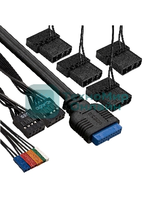 Компьютерный корпус Miditower ExeGate i3 BASE-EVO800 (ATX, БП EVO800RGb с вент. 12 см, с окном, 1хUSB+1хUSB 3.0, аудио, 4 вент. 12см с RGb подсветкой)