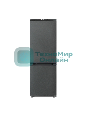 Холодильник Бирюса W418 графит двухкамерный 125/55л морозилка снизу