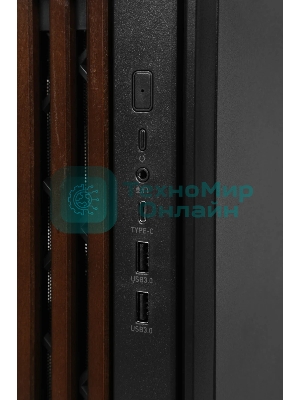 Корпус Formula V Line TimberLine T0 Black, ATX, wood+plastic front, TYPE-C*1, USB3.0*2, FRONT 3x120мм FRGB, REAR 1x120мм FRGB