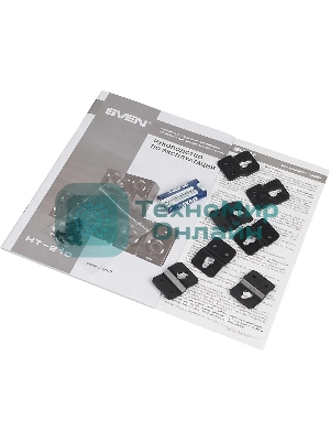 Аудиоколонки SVEN HT-210, черный, акустическая система 5.1, мощность (RMS):50Вт+5x15Вт, Bluetooth, Optical, Coaxial, FM-тюнер, USB/SD, дисплей, ПДУ