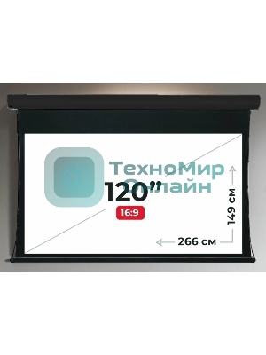 Экран для проектора S'OK Apollo SGPSMT-266x149A бокового натяжения, звукопрозрачный, белый к