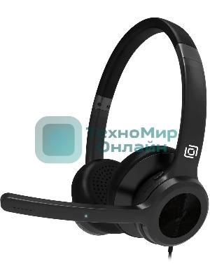 Гарнитура проводная с микрофоном Оклик HS-L800 черный накладные оголовье (1978719)