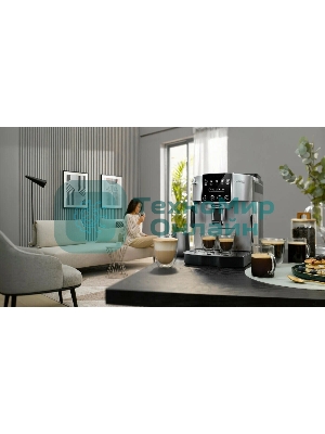 Кофемашина DeLonghi ECAM220.30.SB серебристо-черный, исп. кофе - зерновой/молотый, 1.8 л, 1450 Вт, 15 бар