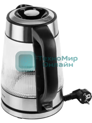 Чайник электрический Centek CT-0013 стекло, 2200 Вт, 1.8 л, серебристый
