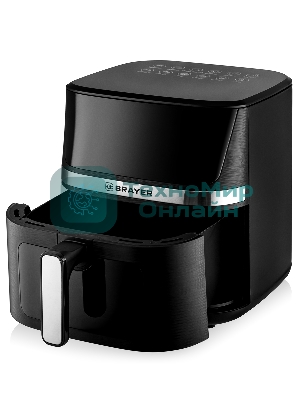 Аэрогриль Brayer 2038BR черный, 1600 Вт, 7 л, сенсор, 12 программ