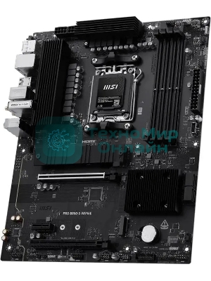 Материнская плата MSI PRO B850-S WIFI6E, AM5, AMD B850, 4xDDR5, 4xSATA, 2xM.2, 1xPCIe 4.0 x16, 1xPCIe 4.0 x4, 1xPCIe 3.0 x1, 1xDP, 1xHDMI, 1x2.5Gb LAN, Wi-Fi 6E, Bluetooth 5.3, 1xUSB-C 10Gbps, 3xUSB-A 10Gbps, 4xUSB-A 5Gbps, 3x3.5 мм, 7.1, ATX