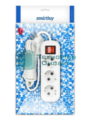 Удлинитель Smartbuy (SBE-16-3-07-ZS) 3 гнз х 7,0 м (16А/3.5 кВт, ПВС 3х1.0)
