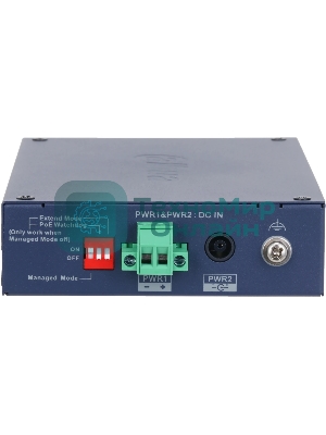 Коммутатор Dahua DH-CHS4206-4ET-90 4-портовый PoE управляемый 4 RJ45 10/100 Мбит/с (PoE/PoE+/Hi-PoE), 2 SFP 1000 Мбит/с (uplink); PoE: порт 1 до 90Вт IP30, IK06; монтаж на DIN-рейку