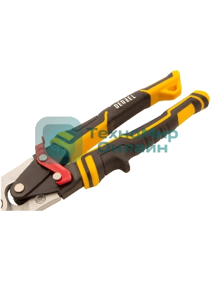 Ножницы по металлу Denzel 270 мм, прямой и левый рез,сталь-СrMo, трехкомп.рук-ки