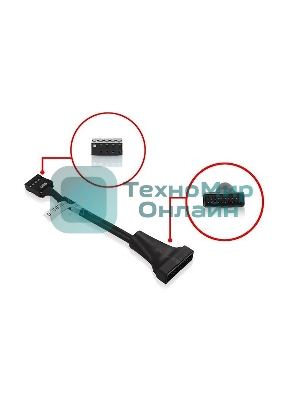 Переходник для материнской платы Espada USB 2.0 IDC 10pin/9pin female to USB 3.0 20pin/19pin male 15см, EPOW10pin20pin