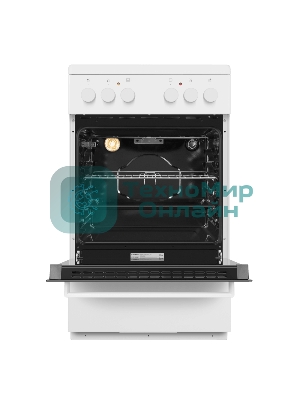 Плита электрическая Maunfeld MEC55CW07 белый, конфорок 4 шт, духовка 60 л, 50 см x 85 см x 60 см