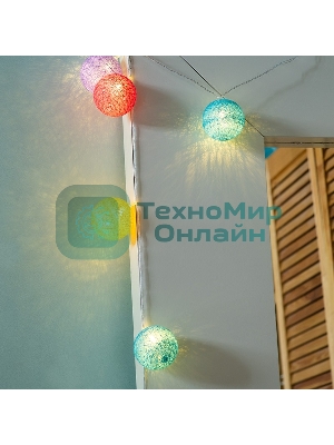 Тайские фонарики Neon-night Фейерверк 5 м, 25 LED, прозрачный ПВХ, теплый белый, питание USB