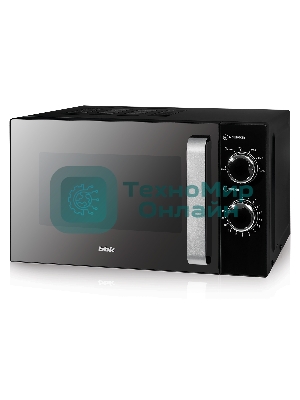 Микроволновая печь BBK 20MWS-776M/B-M черный, 20 л, 700 Вт, переключатели - поворотный механизм