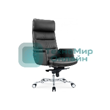 Кресло Cactus CS-LBK-AMSTERDAM черный, кожа, 120 кг, подголовник, механизм качания