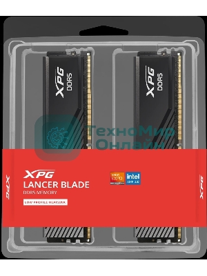 Оперативная память XPG Lancer Blade, DDR5, 32GB (2x16 GB), 6000 MHz, CL36, радиатор, черный