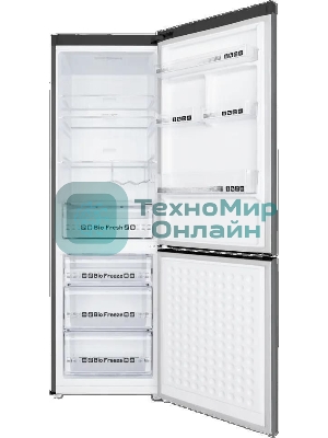 Холодильник Maunfeld MFF195NFIX10 нержавеющая сталь двухкамерный 252/98л морозилка снизу, No Frost