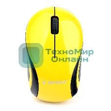 Мышь беспроводная Gembird MUSW-615 желтый, 1200 dpi, радиоканал, USB, кнопки - 3