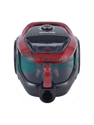 Пылесос Willmark VC-2630CYM ярко-красный, 450/2000 Вт, уборка сухая, пылесборник контейнер 2.5 л