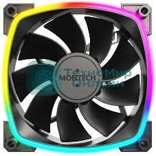 Вентилятор для корпуса Montech RX120 Reverse ARGb 120х120x25 черный 4-pin 27дБ (RX120 PWM BLACK) Ret