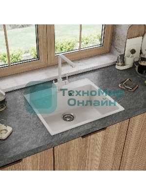 Кухонная мойка Maunfeld Perla 580 MFQS-580W кремовый