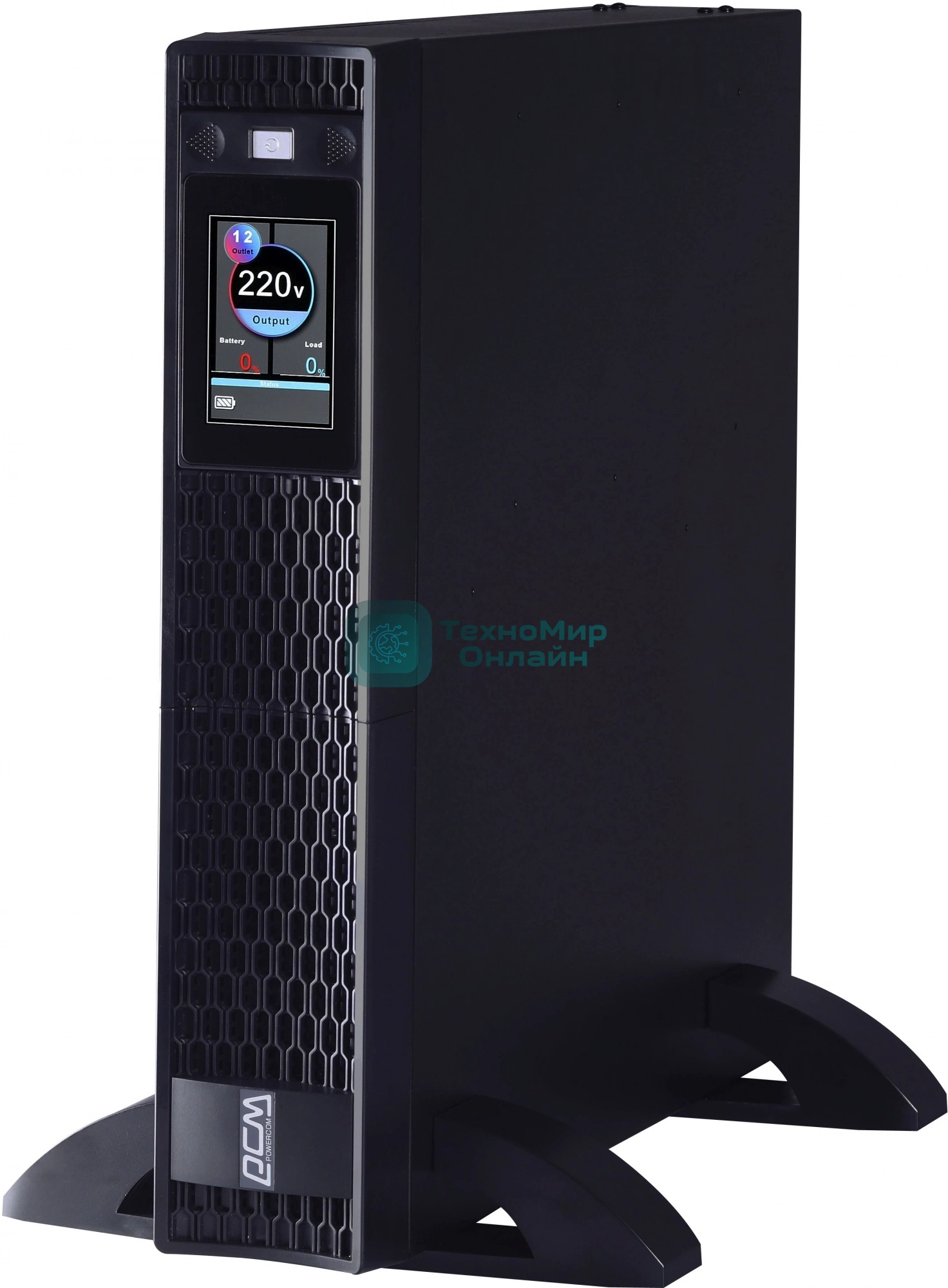 Источник бесперебойного питания Powercom Next, On-Line, 3000VA/3000W, Rack/Tower, 8*IEC320-C13 + 2*C19, LCD, Serial+USB, SmartSlot, подкл. доп. Батарей (2027233)