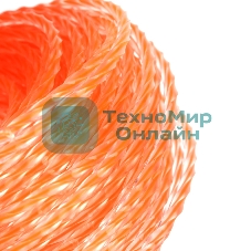 Леска Duoline D 1,6 мм L 15 м (скрученный квадрат, двухцветная, красная жила) на пластиковой обойме, блистерн.тип