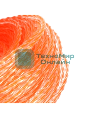 Леска Duoline D 1,6 мм L 15 м (скрученный квадрат, двухцветная, красная жила) на пластиковой обойме, блистерн.тип