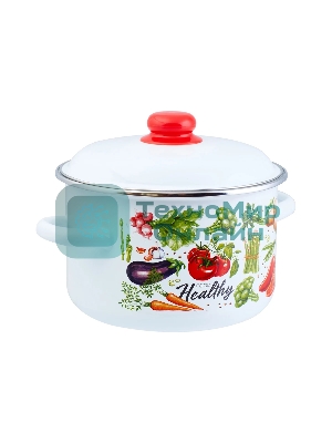 Кастрюля Appetite 1RD201M Veggies эмалированная сталь, цилиндрическая 4 л