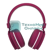 Беспроводные наушники MORE CHOICE HW15 вишневый, накладные, Bluetooth, до 6 ч
