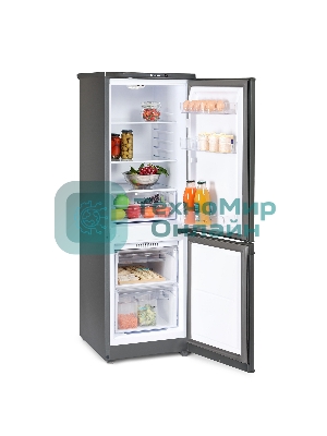 Холодильник Бирюса W418 графит двухкамерный 125/55л морозилка снизу