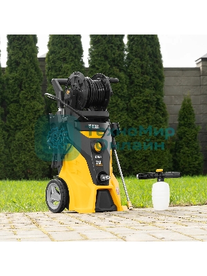 Моечная машина высокого давления Denzel R-210iD, 2600 Вт, 210 бар, 8,0 л/мин, асинх. двиг., бараб.