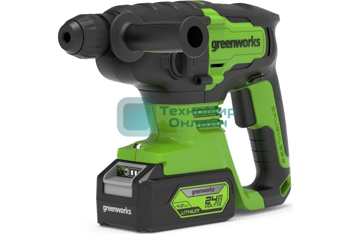 Перфоратор аккумуляторный GreenWorks GD24SDS2 24В (3803007)