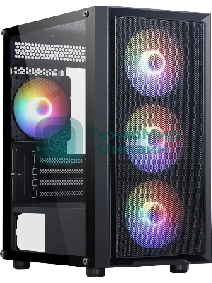 Компьютерный корпус Accord M203 черный без БП mATX 2xUSB 2.0 1xUSB 3.0 1xUSB3.1 audio bott PSU