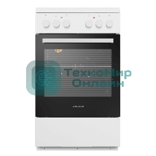 Плита электрическая Maunfeld MEC55CW07 белый, конфорок 4 шт, духовка 60 л, 50 см x 85 см x 60 см