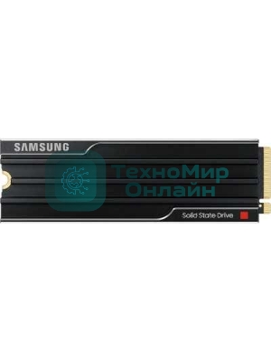 Накопитель SSD 2Tb Samsung 9100 PRO, M.2, PCI-E 5.0 x4, TLC 3D NAND R/W - 14700 (14800)/13400 (13300) Mb/s с радиатором
