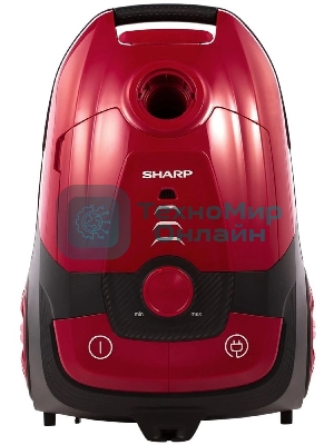 Пылесос Sharp ECKB19RR, красный/черный, 350/1900 Вт, уборка сухая, пылесборник мешок 2.3 л