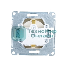 Механизм розетки 1-м СП AtlasDesign с заземл. защ. шторки 16А алюм. SchE ATN000345