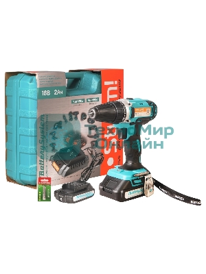 Дрель-шуруповерт аккумуляторная Sturm CD3618, Аккумуляторная, 18В, 2 АКБ, Кейс