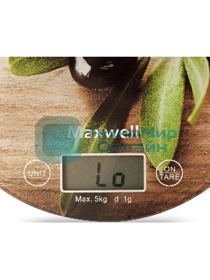 Весы кухонные электронные Maxwell MW-1468(BN) 5 кг, пластик, рисунок