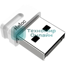 Флешка USB Netac U116 mini (NT03U116N-064G-32WH), 64Gb, USB 3.2, R/W 90/30, белый