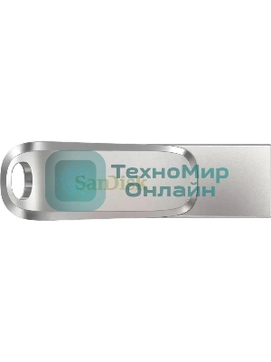 Флешка USB Sandisk Ultra Dual Luxe (SDDDC4-032G-G46), 32Gb, USB 3.2 Gen 1/Type-C, R/W 150/40, серебристый