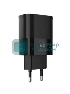 Сетевое зарядное устройство MORE CHOICE NC81 СЗУ 1USB+1Type-C 3.0A PD 20W+ QC3.0, черный
