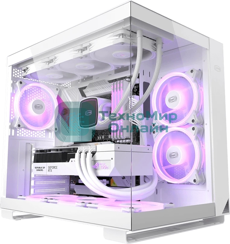 Компьютерный корпус без блока питания Case PCCooler C3T500 ARGB WH, Midi-Tower, TG, 6x120мм ARGB, 1xUSB-C 3.1 + 2xUSB-A 3.0, ATX, mATX, mITX белый
