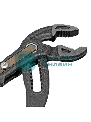 Клещи переставные Denzel кнопочный механизм, обливные рукоятки, 180 мм